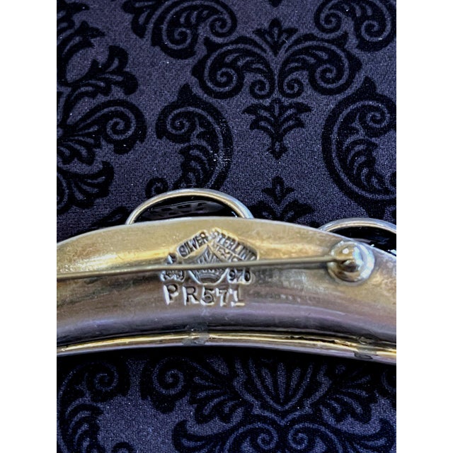 Mid 20th Century Mexican Sterling Silver Brooch Antonio Pineda For Sale - Image 5 of 8