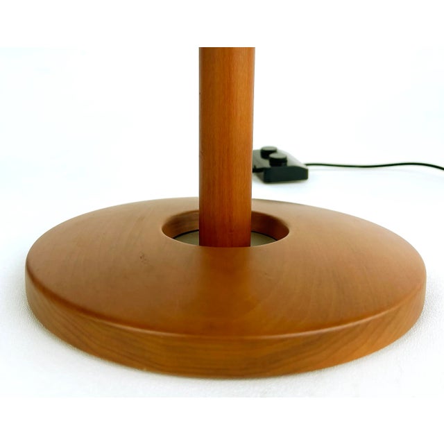 Vintage Itre Murano Venezia Murano Glass Table Lamp in Wood, "Carlotta" For Sale - Image 9 of 12