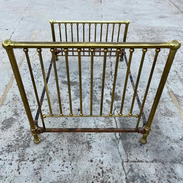 Antique Brass Double Bed Frame Circa 19th Century For Sale - Image 9 of 13