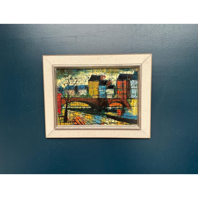 Sigma, City Motif with Bridge, 1960s, Oil on Canvas, Framed For Sale - Image 14 of 18