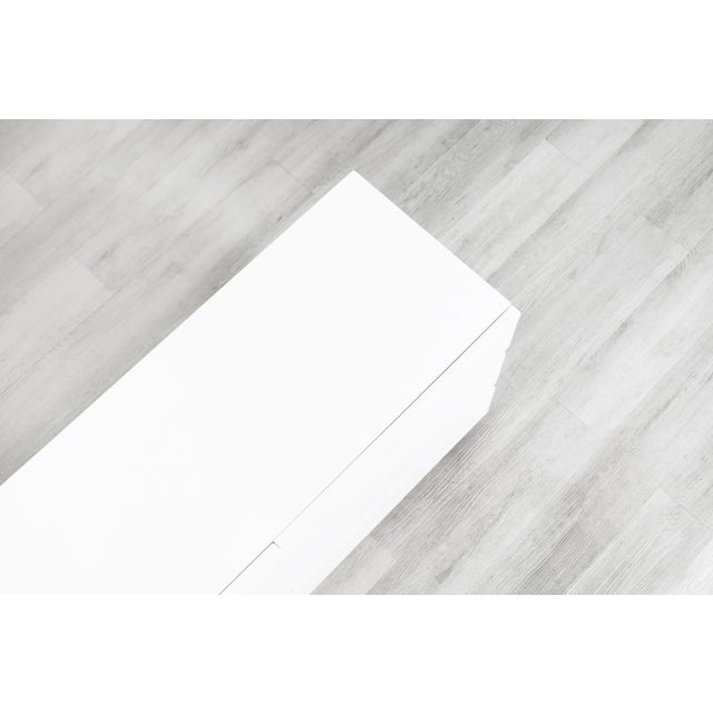 Vintage Lacquered and Brass Modernist Dresser, 1980s For Sale - Image 11 of 11