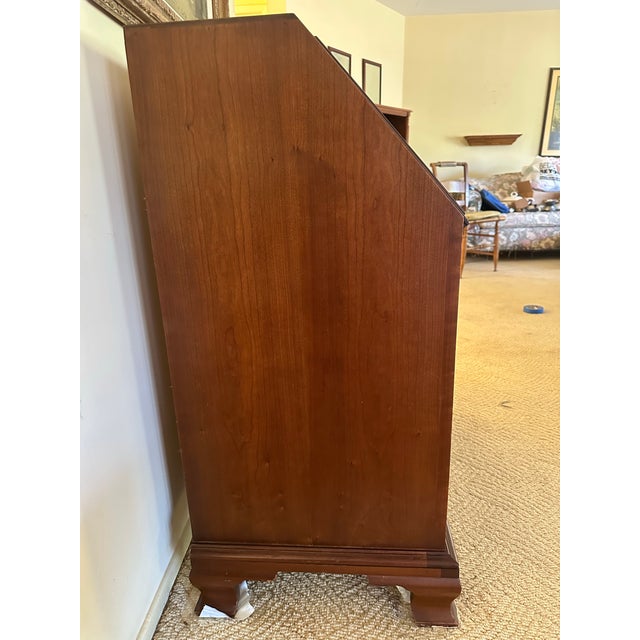 Wood 1950s Maddox Slant-Front Secretary Desk With Drawers For Sale - Image 7 of 12