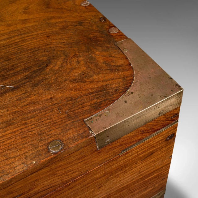 1880s Victorian Antique Campaign Correspondence Box, Indian, Colonial Writing Case For Sale - Image 11 of 13