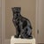 Mid-Century Modern Vintage Large Black Glazed Ceramic Panther Sculpture 22" For Sale - Image 3 of 15