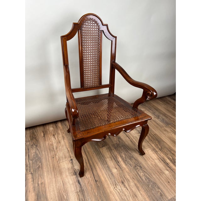 Traditional Antique Viennese Walnut Cane Seat Armchair C. Late 19th Century For Sale - Image 3 of 7