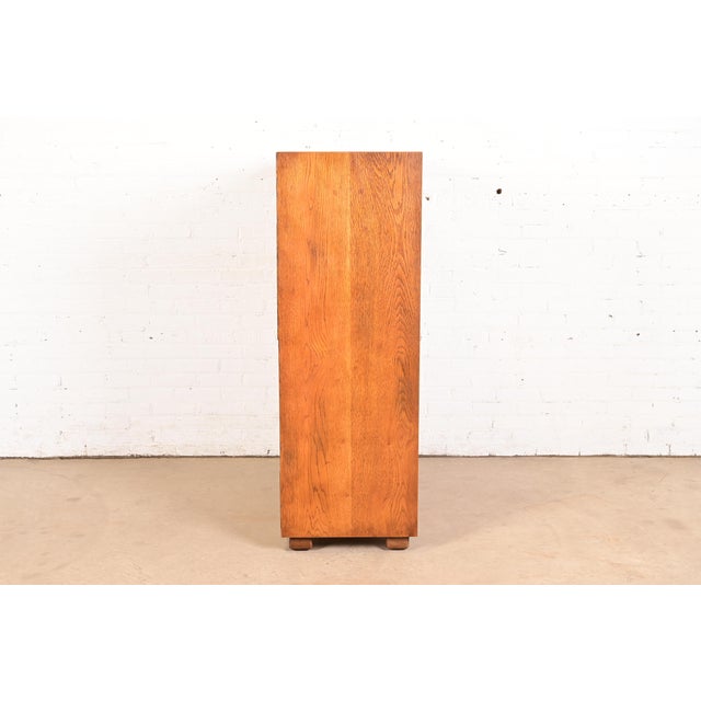 Henredon Mid-Century Modern Campaign Oak Gentleman's Chest, Circa 1970s For Sale - Image 11 of 13