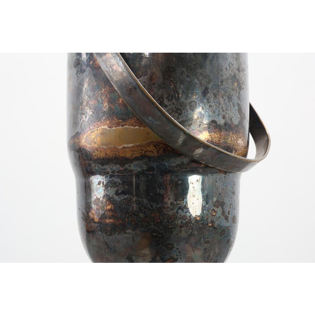 Art Deco Silvered Copper Champagne Bucket on Stand, France, 1910s For Sale - Image 11 of 15