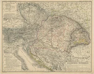 German Map of the Austrian Empire, 1870