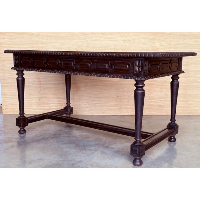 Late 18th Century Spanish Refectory Table or Farm Table with Three Drawers For Sale - Image 18 of 18