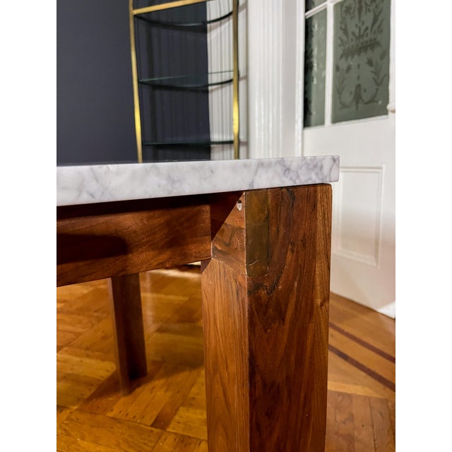 Mapp Carrara Marble Top Dining Table by Vincent Chia | Design Within Reach For Sale - Image 9 of 13
