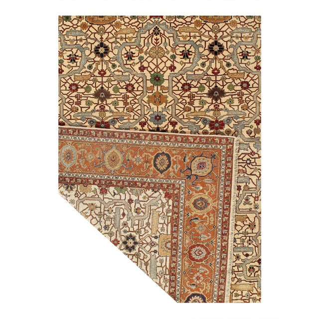 Traditional Pasrgad DC Fine Hand Knotted Ralph Lauren Design Rug For Sale - Image 3 of 7