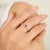 Minimal Everyday Blue Sapphire Stackable Band Ring in 14k Size 6.5 For Sale - Image 4 of 10
