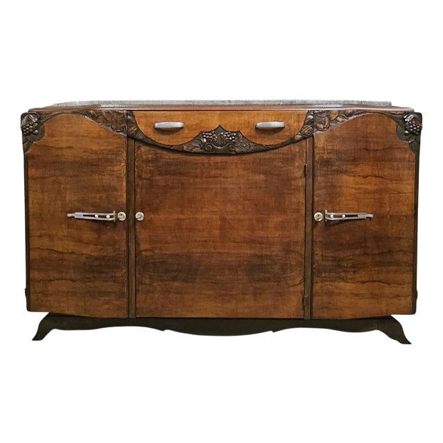 Art Deco Mahogany Credenza, 1930s For Sale