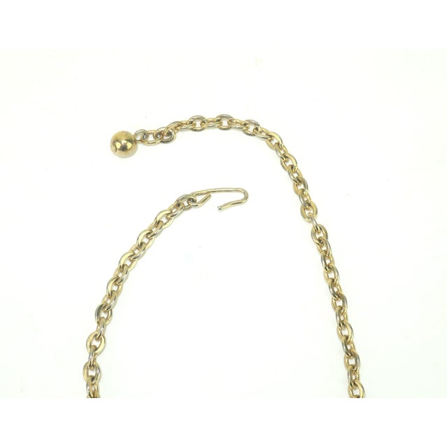 Metal Mode-Art Gold Tone Filigree Butterfly Necklace, 1960's For Sale - Image 7 of 12