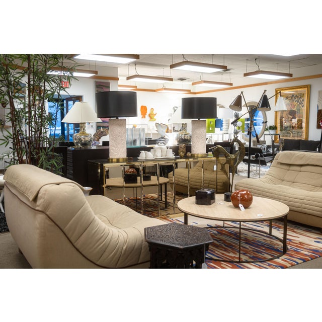 Hollywood Regency Vintage Ello Brass & Beveled Mirror 4 Door Hollywood Regency Credenza Sideboard For Sale - Image 3 of 8