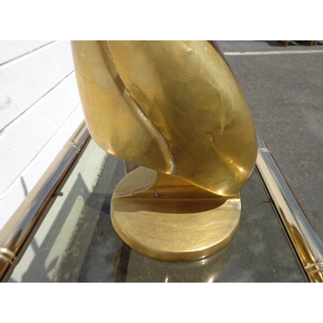 Metal Mid 20th Century Brass Antelope Gazelle Statue For Sale - Image 7 of 10