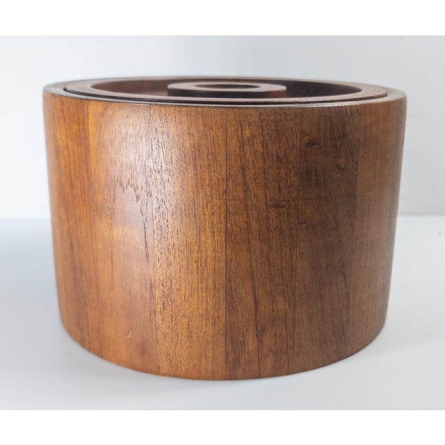 Late 20th Century Mid-Century Danish Modern Teak Ice Bucket by Dansk For Sale - Image 5 of 13