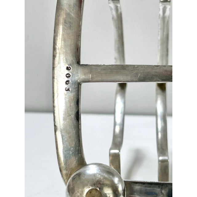 Metal Antique English Elkington & Co Silverplate Toast Rack – Late 19th Century For Sale - Image 7 of 7