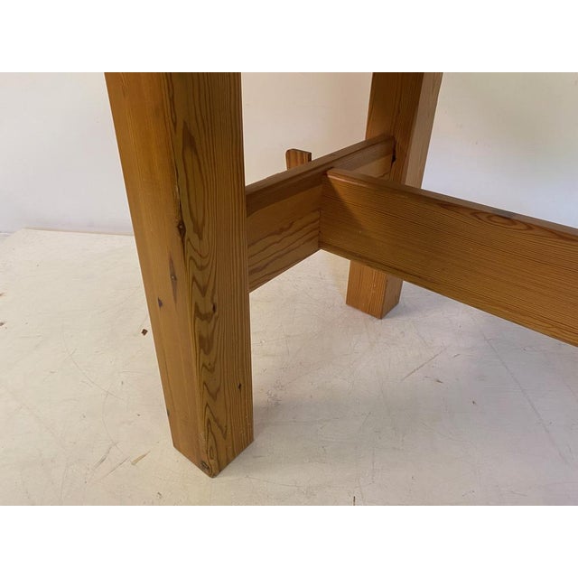 Swedish Chunky Pine Dining Table, 1970s For Sale - Image 6 of 17