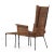 Wood Frederic Weinberg Style Mid Century Wicker and Wrought Iron Chair and Ottoman For Sale - Image 7 of 9