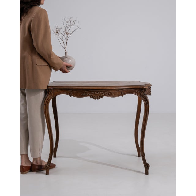 Louis XV Side Table in Original Patina, Rococo Style, France, 19th Century For Sale - Image 10 of 12