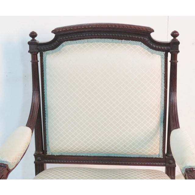 Late 19th Century 19th Century Louis XVI French Rosewood Armchair For Sale - Image 5 of 6