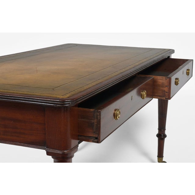 Wood Antique Regency Mahogany Writing Table For Sale - Image 7 of 10