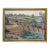 Mid-Century Modernist Oil Pastel Landscape Painting, Signed Bower For Sale