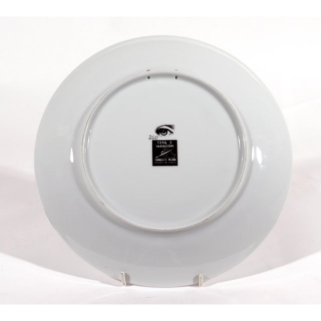 Black Fornasetti Tema E Variazioni Porcelain Wall Plate No. 260, the Snail For Sale - Image 8 of 8