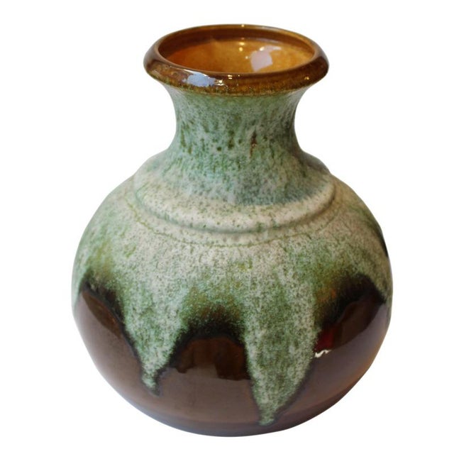 West German Pottery Glazed Ceramic Vase, Germany, 1970s For Sale - Image 9 of 10