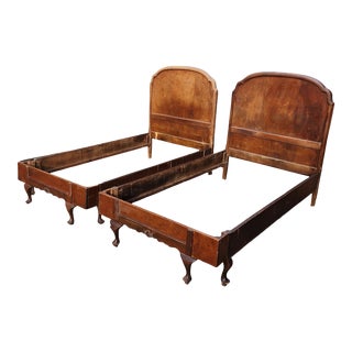 Vintage French Provincial Twin Beds for Restoration and Customization - a Pair For Sale