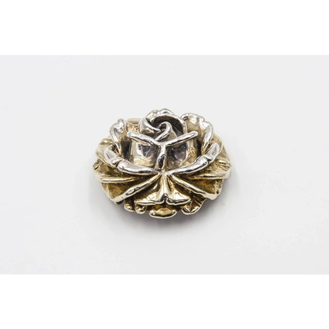 Large Sam Philipe Sterling Silver Flower Pendant Brooch For Sale - Image 4 of 7