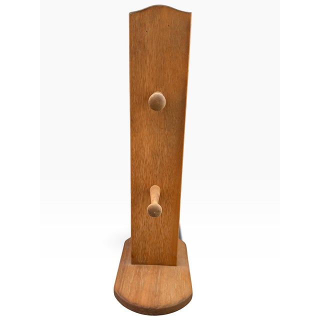 Vintage Gerald E. Henn Workshops Wooden Mug Holder With Heart For Sale - Image 4 of 5