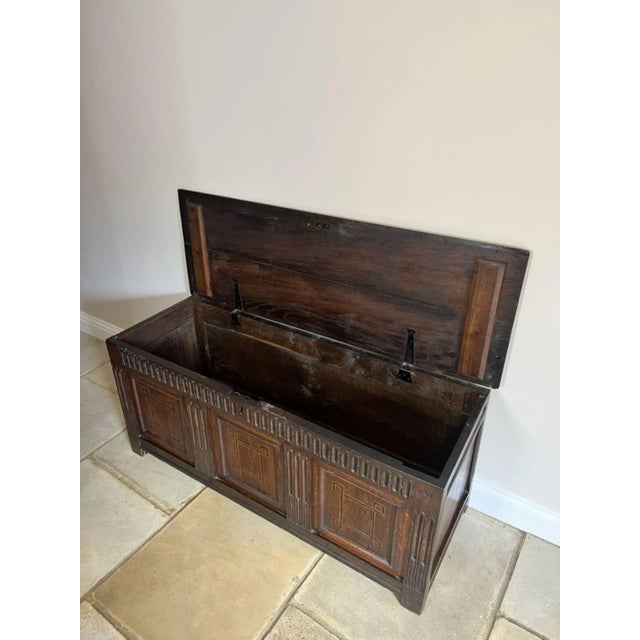 Antique 18th Century Oak Coffer, 1780s For Sale - Image 4 of 8