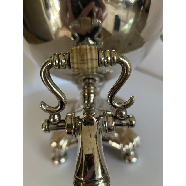 Mid 19th Century Antique Silver-Plated Coffee Samovar For Sale - Image 5 of 13