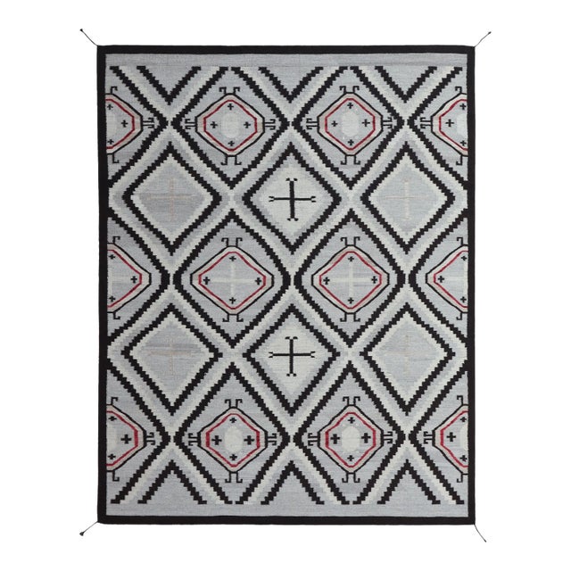 Hand Knotted Navajo Style Kilim 9'0" X 12'00" For Sale