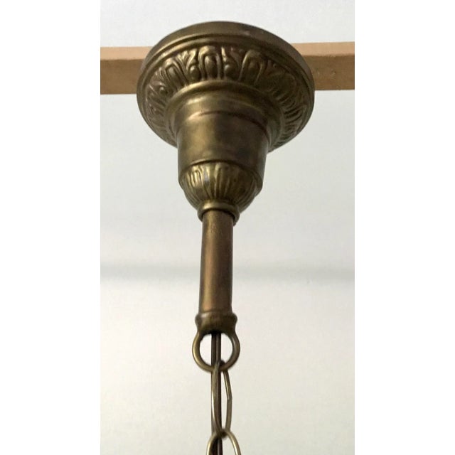 Art Deco Glass Pendant Light With Tassel Detail For Sale In Los Angeles - Image 6 of 8