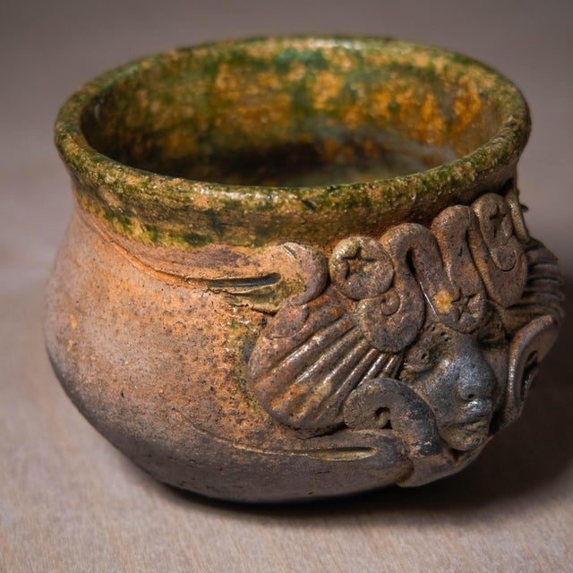 Ceramic Vintage Studio Pottery Ceramic Bowl With Ethereal Face Signed by Artist Maria For Sale - Image 7 of 11