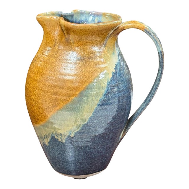 Beautiful Handcrafted Pottery Pitcher by Mark Chrisco, Showcasing the Rich Artistry and Tradition of North Carolina Studio Pottery. For Sale