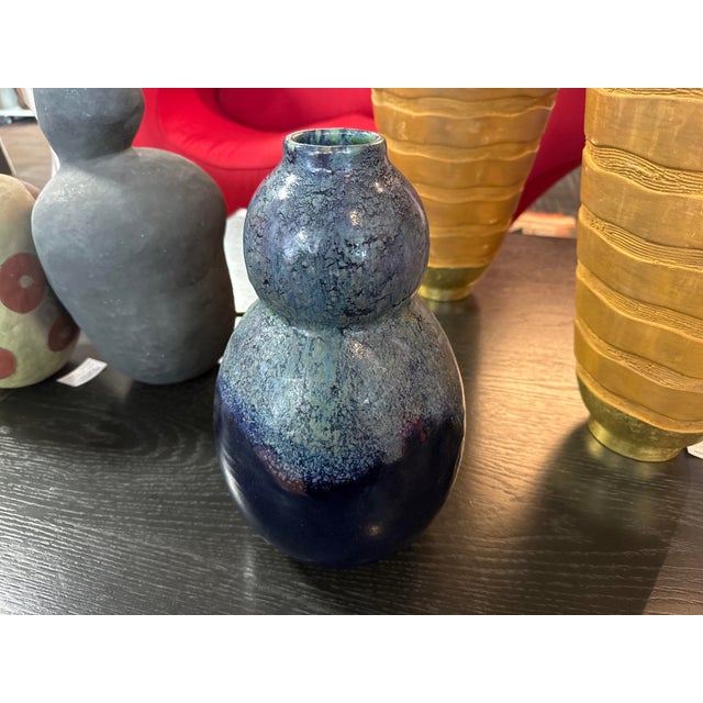 1920s Large Bilobed Ceramic Vase byFelix Gête for CAB, 1920s For Sale - Image 5 of 8