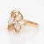 Vintage Opal Ring 14k Yellow Gold Mosaic Cocktail Fine Estate Jewellery size 6.5 For Sale - Image 4 of 7