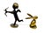 Mid-Century Modern 2 1930’s Hagenauer Werksttate Bronze Figurines “Amor” Cupid and Bunny Rabbit For Sale - Image 3 of 10