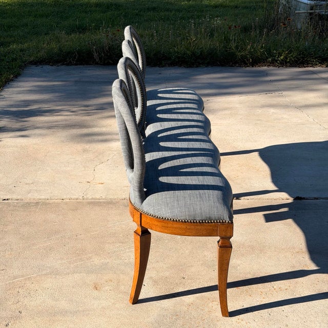 Barry Dixon for Tomlinson Erwin-Lambeth "Albemarle" Interlocking Circle Back Banquette Bench For Sale - Image 6 of 11