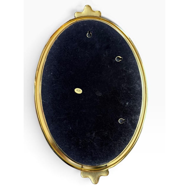 Vintage Gold Floral Bow Mirrored Vanity Tray | Hollywood Regency For Sale - Image 4 of 4