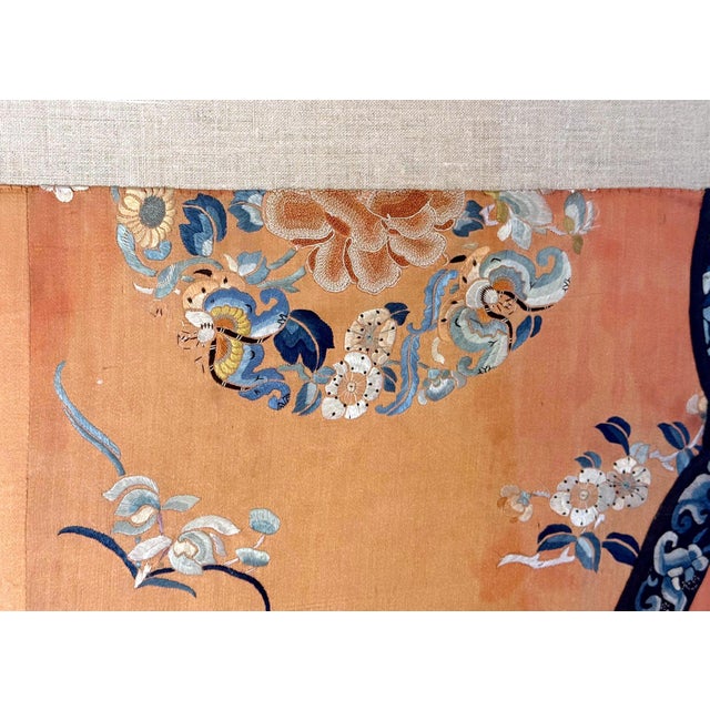 Frame Fine Embroidered Chinese Court Lady Casual Robe Qing Dynasty Provenance For Sale - Image 17 of 18
