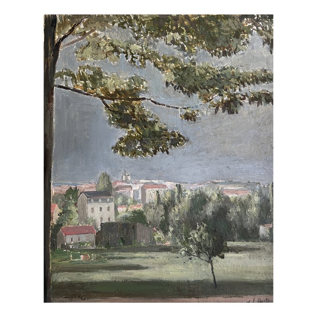 Eugène Louis Martin, The Villa, 1946, Oil on Canvas, Framed For Sale