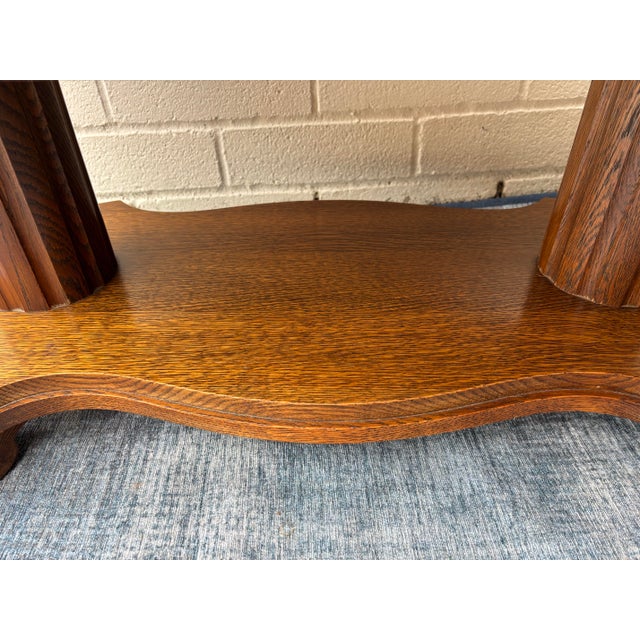 Brown Antique Quarter Sawn American Oak Coffee Table For Sale - Image 8 of 8