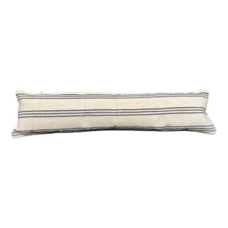 Turkish Hemp Pillow Cushion Natural Beige Gray Cushion Cover 12x46 For Sale