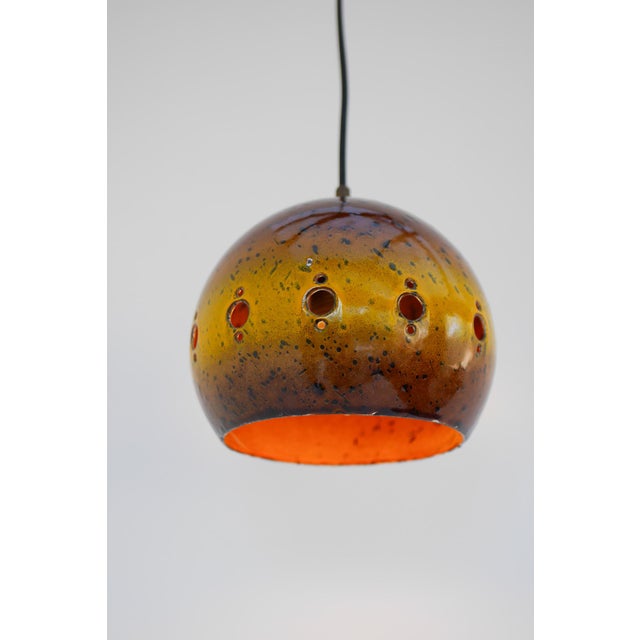Vintage Enameled Pendant Lamp from Hustadt Leuchten, 1960s For Sale - Image 12 of 15