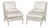 Louis XVI Style White Painted Fauteuils, Pair For Sale